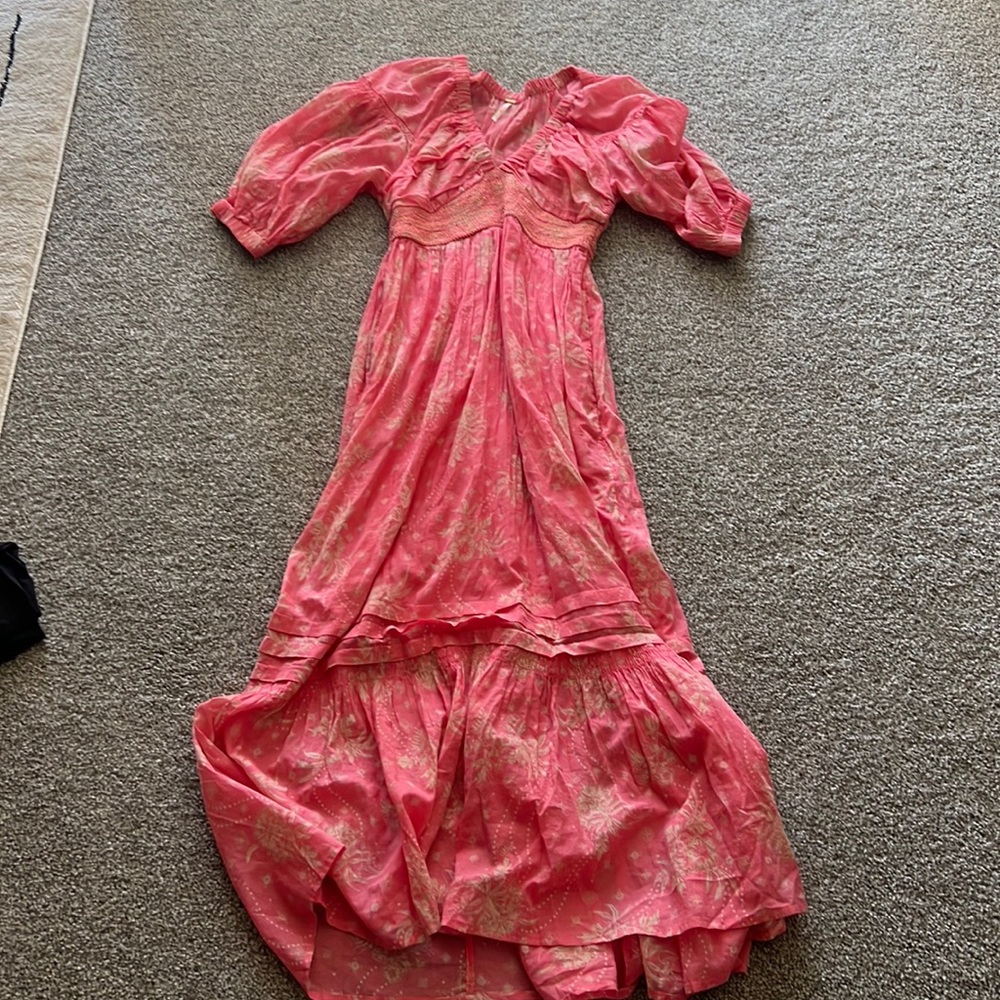 FREE PEOPLE Pink Golden Hour Maxi Dress S